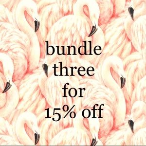 bundle three items for 15% off